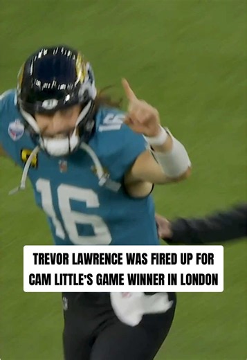 all smiles after an unreal ending 😁 #trevorlawrence #camlittle #jacksonvillejaguars #nfl