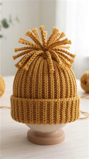 Ribbed HDC Crochet Baby Hat pattern 🧶