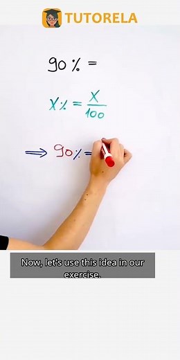 Convert 90% to Fraction and Decimal Easily #Math #Percentage