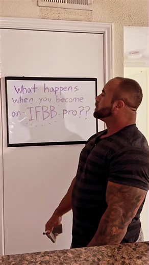 Aaron Clark- Fitness Coach/Trainer on Instagram: "SO WHAT HAPPENS WHEN YOU BECOME AN IFBB PRO?! A whiteboard from the archives… For info of coaching/training, click the link in my bio section to leave me your contact details. I’ll reach back out to you ASAP! @thedynamicevolution @dnm.nutra.inc"