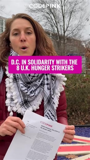 CODEPINK on Instagram: "This week, CODEPINK DC and Palestinian Youth Movement DMV are rallying outside the British embassy in support of the 8 hunger strikers in the UK who have been imprisoned for over a year. RELEASE THE POLITICAL PRISONERS! SHUT DOWN ELBIT!"