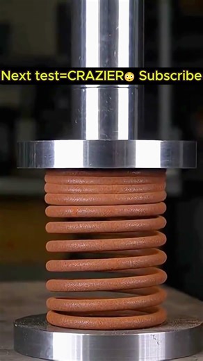 Hydraulic Press vs Spring 😳 Will It Snap or Survive? #hydraulicpress
