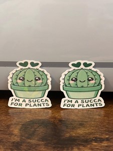 Plant Lover Sticker | "i'm a Succa for Plants" Vinyl Sticker - Etsy