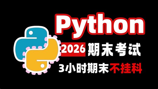 【Python3小时期末速成课】期末冲刺 2025年最新Python期末考试急救|考前速成|考点汇总|期末不挂科！最新Python程序设计考试真题！