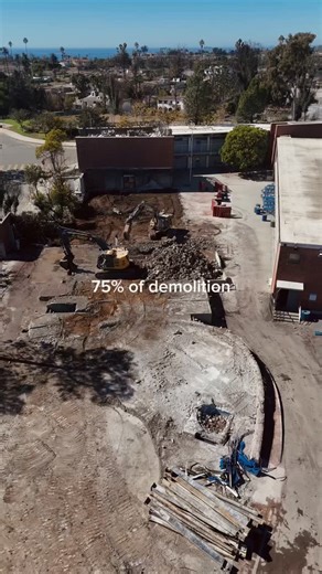 75% of the church demolition in Pacific Palisades is complete! We’re excited every day to get closer to the final result- a new beginning full of hope 🧿 Thank you to the community for your constant trust and support day after day 🥹✨ @corpuschristischool_pp #PacificPalisades #ChurchDemolition #ConstructionLife #NewBeginnings #CommunitySupport #BuildingHope #BetterTogether #LosAngelesConstruction #TransformationInProgress #Grateful #teamwork #demolition | Tom Of The Line Demolition