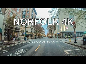 Norfolk 4K - Driving Downtown - Virginia