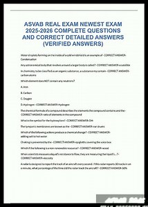 ASVAB REAL EXAM NEWEST EXAM 20252026 COMPLETE QUESTIONS AND CORRECT DETAILED134 video