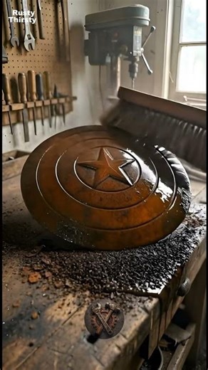 Rusty Captain America Shield Restoration