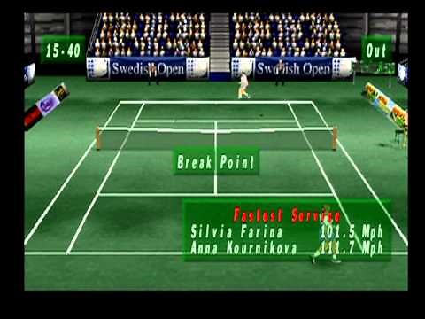 Actua Tennis gameplay (PS1)