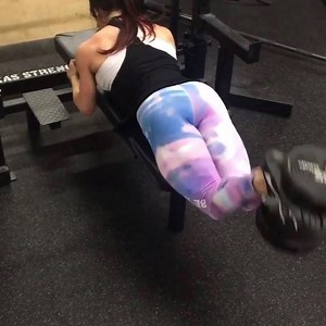 Ever try using a dumbbell for your Hamstring Curls instead of a Machine? I like it for a multitude of reasons! Machines typically can keep you in a fixed range of motion… this allows you to move more according to your body. In addition, it forces you to really contract your hamstrings, as you do have to squeeze and hold the dumbbell between your feet the entire time. As you can see, I’m only using 35 lbs. so you don’t have to go crazy heavy! Focus on keeping it controlled (until the end when you