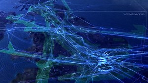 A movie "UK 24" visualizing more than 6,000 aircraft flying over the UK
