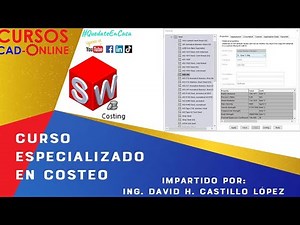 Solidworks Costing Tool: Crear y editar Librerías de Materiales