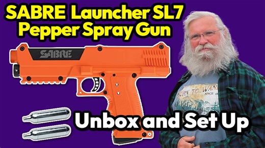 Watch SABRE Launcher SL7 Pepper Spray Gun UNBOX and SET UP on Amazon Live
