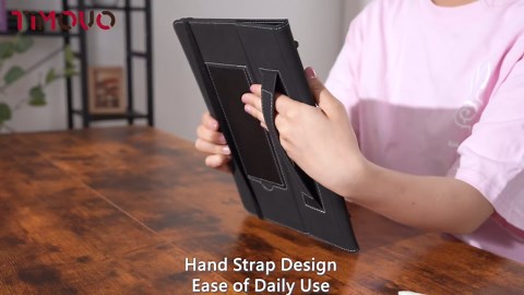 TiMOVO Universal Case for 10.1 Inch Android Tablet with Pen Loop, Lightweight Folding Stand Cover with Hand Strap for All 9.6"-11" Touchscreen Tablet, Blue Wave