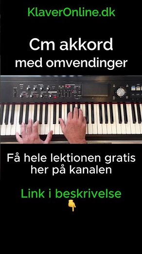 Lær at spille Cm akkorden på klaver