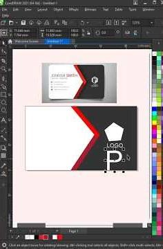 How to create a business card in Coreldraw | Coreldraw Tutorial for more #shorts #viral