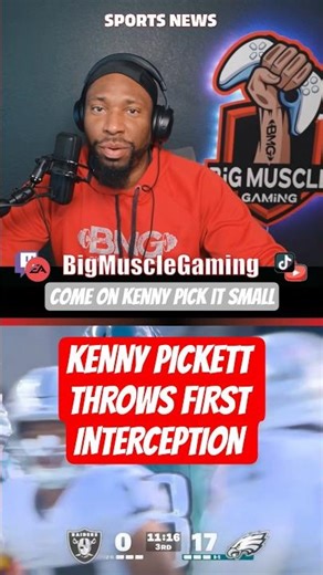 KENNY PICKETT THROWS FIRST INTERCEPTION AS A LAS VEGAS RAIDER #RAIDERS #NFL