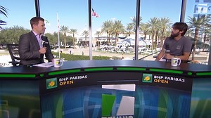 5.4K views · 216 reactions | Welcome to the desk Nikoloz Basilashvilli.  The Georgian knocks out the No. 2 seed to secure his semifinal spot in Tennis Paradise. BNP Paribas Open l Steve Weissman | Tennis Channel | Facebook
