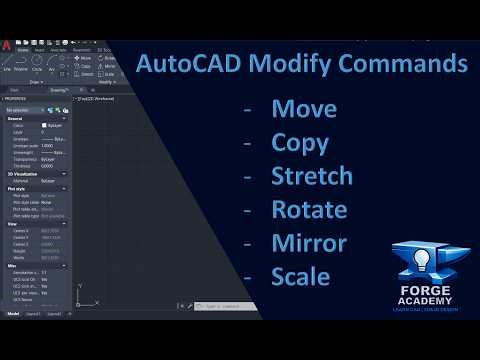 Tutorial 5: AutoCAD Modify Panel Commands (Part 1) | Free Course