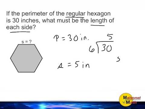 Find Missing Side Length Of A Regular Polygon Given The Perimeter