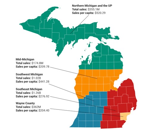 See how much people are spending on marijuana in Michigan and where at