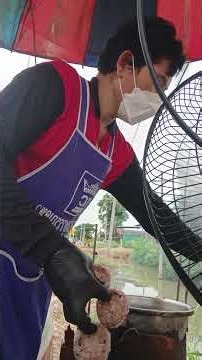#ทอดขนมนางเล็ดตลาดนัดเข้าวันนี้อากาศไม่มีฝน