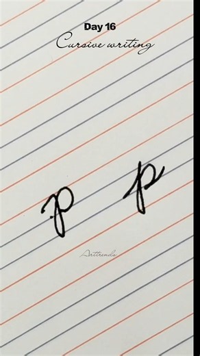 Learn to write cursive handwriting capital & small letter P | How to write alphabet for beginners 😱