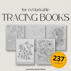 Tracing Book Bundle for Remarkable Paper Pro, Eink Adult Tracing Book, Calming Tracing Book for Remarkable Paper Pro, Eink Tracing Book - Etsy