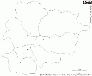 Andorra map coloring page printable game