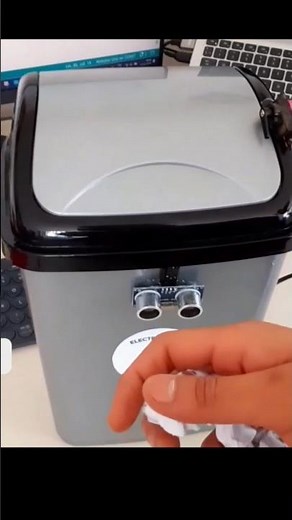 Robot basurero, tacho automatico de basura com arduino #electrónica #proyectoscreativos #arduino