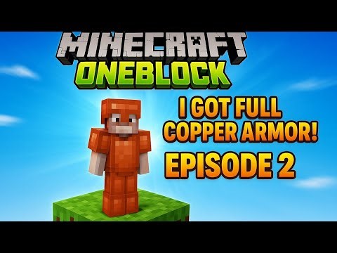 Minecraft One Block Ep 2 – I Got Full Copper Armor! 🔥 Ultimate Survival Challenge