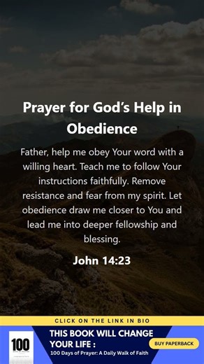 Prayer for Gods Help in Obedience