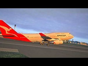 QANTAS 747-400ER Crashes after Take Off at London Heathrow [Engine Fire]