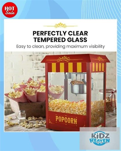 EUROCHEF Commercial Electric Popcorn Maker Machine Pop Corn Popper Cooker