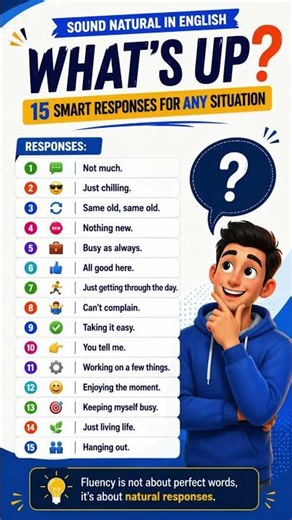 15 Smart Replies to "What's Up?" 💬 #Shorts