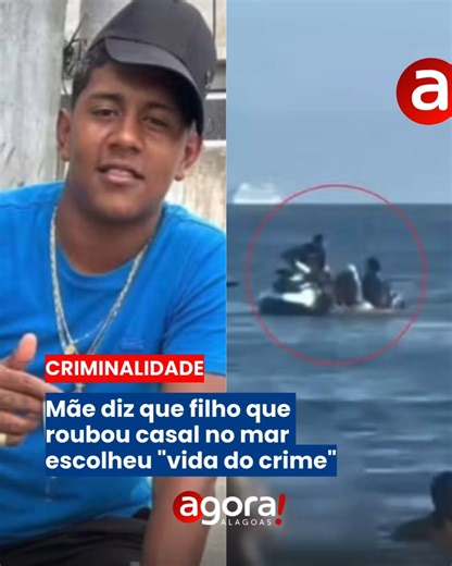 Agora Alagoas on Instagram: "📍A mãe de Rael Fabiano Veiga Ungaretti, de 19 anos, contou à Polícia Civil que teve conhecimento da participação do filho no assalto a um casal que estava passeando de caiaque no mar de São Vicente, no litoral de São Paulo. A mulher acrescentou que não tem informações sobre a localização do jovem, destacando que ele "escolheu a vida do crime" e não mora mais com a família. Imagens que circulam nas redes sociais mostram o crime que aconteceu no domingo (21), a cerca 