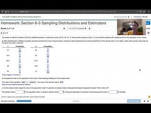 Problem 6.3.11 - Sampling distribution of sample means and population mean. - Statistics HW Help