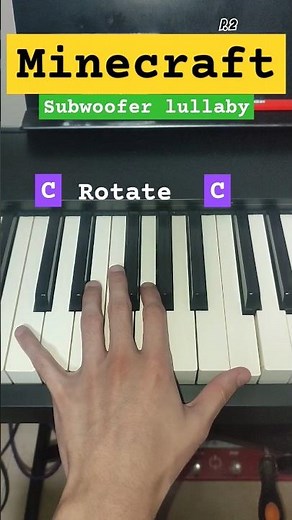 MINECRAFT Subwoofer Lullaby PIANO TUTORIAL how to play on piano PART 2