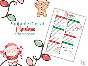 Christmas Cleaning Checklist | Holiday Home Prep (digital Printable Download) - Etsy