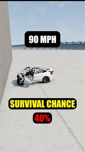 Tesla Model 3 vs Wall Crash Test BeamNG.Drive #beamngdrive #beamng