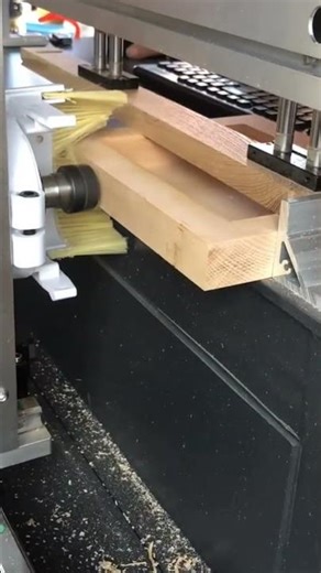 Planing the brown wood blocks manually with a sharp metal blade for very neat and clean finish saja