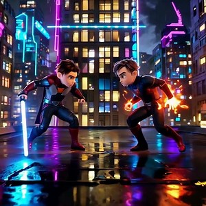 Pixar Anime Battle in the Future City