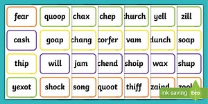 Phase 3 Flashcards Real and Nonsense Words Flashcards