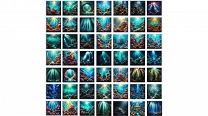 Underwater Fantasy Background Bundle | High-resolution Coral Reef Scenes | Ocean, Sunlight Rays, and Deep Sea Designs for Crafts & Decor - Etsy