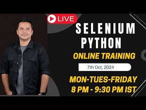 Live Selenium Online Training With Python With Framework and Interview Preparation - 7th Oct 2024