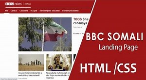 Build BBC SOMALI Website clone using HTML and CSS