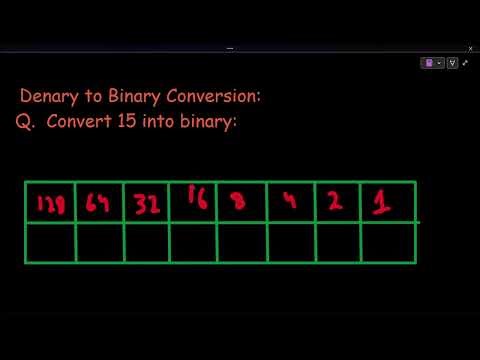 Denary to binary conversion IGCSE/OL computer science