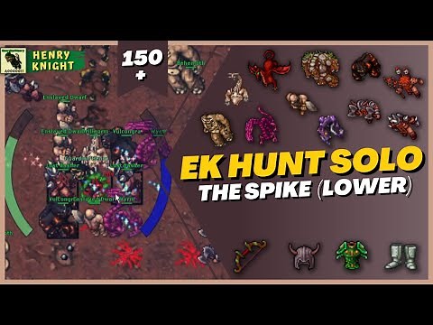 TIBIA: EK HUNT SOLO #45 ( THE SPIKE ) LOWER