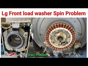 Lg front load washing machine spin problem, lg washer drain problem || washing machine repair