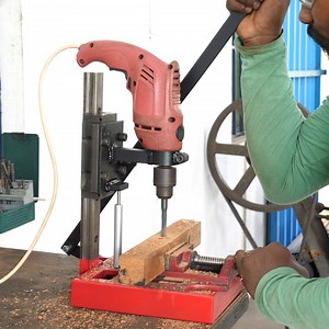 How To Make A Drill Press Hello Everyone! Today I show you how to make a drill press at home. This homemade diy drill press is very simple to make. I used linear guide rail and linear bearing block to achieve smooth up and down movement for this homemade drill press. I also used a 20 kg gas strut in this diy drill press stand to move the drill press up. A normal hand drill machine can be easily fixed to this homemade drill press stand. This homemade drill press really works good. I hope you will